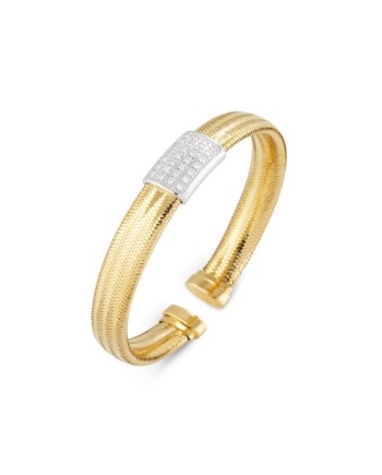 Bracciale Ponte Vecchio Nobile in Oro Giallo con Pavé di Diamanti