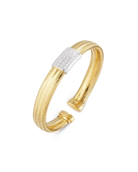 Bracelet Ponte Vecchio Nobile en or jaune avec pavé de diamants