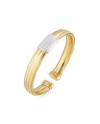 Ponte Vecchio Nobile Bracelet in Yellow Gold with Diamond Pavé