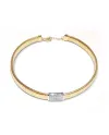 Chocker Ponte Vecchio Nobile in Yellow Gold with Diamond Pavé
