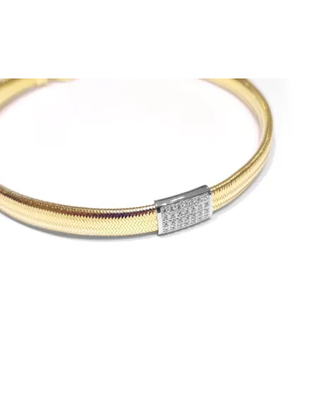 Collier ras du cou Ponte Vecchio Nobile en or jaune avec pavé de diamants