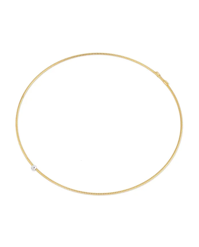 Collier ras du cou Ponte Vecchio Nobile en or jaune avec diamants