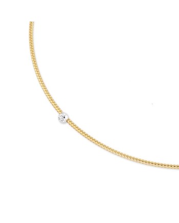 Collier ras du cou Ponte Vecchio Nobile en or jaune avec diamants