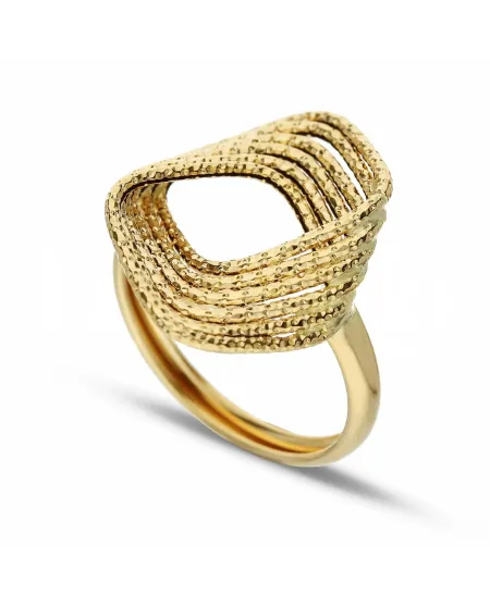 Yellow Gold Jewelry Casella Ring with 6 Strands