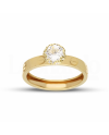Casella Gioielli Solitaire Ring in Yellow Gold with Zircon