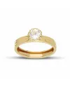 Casella Gioielli Solitaire Ring in Yellow Gold with Zircon