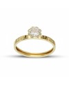 Casella Gioielli Solitaire Ring in Yellow Gold with Zircon