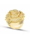 Bague florale Casella Gioielli en or jaune avec pierres