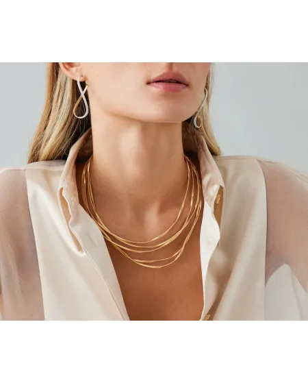 Collana Marco Bicego Marrakech a 5 Fili in Oro Giallo