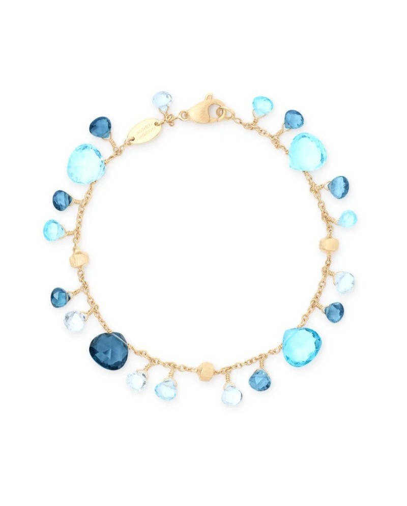 Marco Bicego Paradise Bracelet in Yellow Gold Blue Topazes