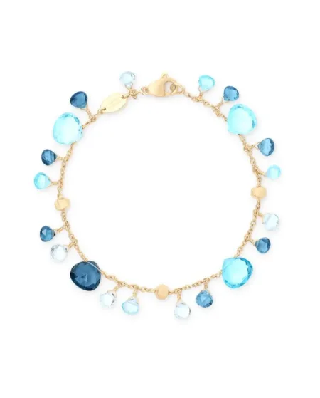 Bracciale Marco Bicego Paradise in Oro Giallo Topazi Blu