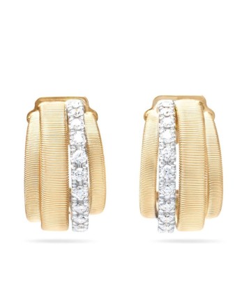 Boucles d'oreilles créoles Marco Bicego Masai en or jaune et diamants