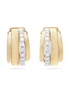Boucles d'oreilles créoles Marco Bicego Masai en or jaune et diamants