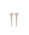 Orecchini pendenti Chantecler Capri in oro rosa, diamanti e corallo rosa