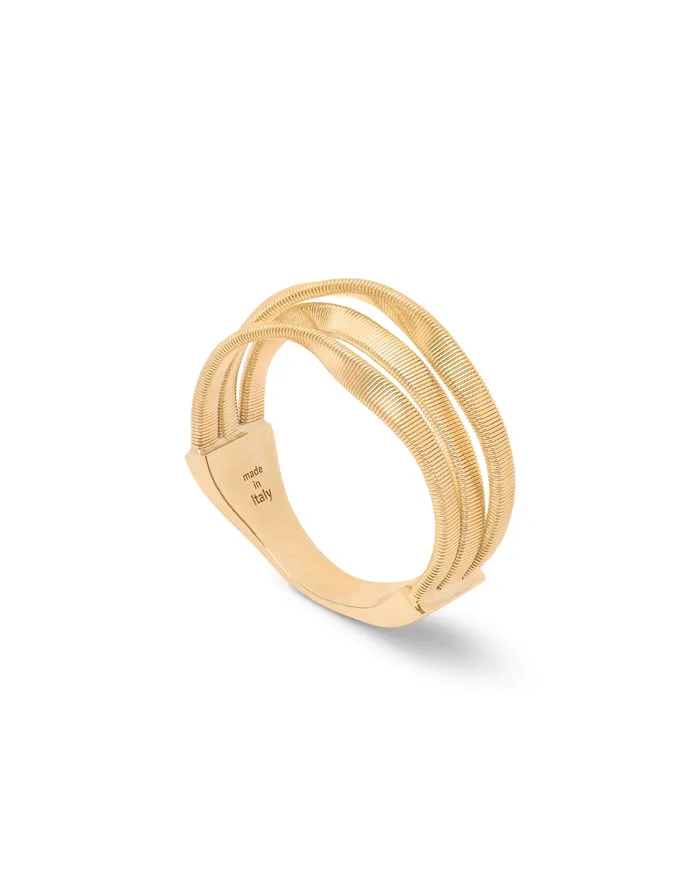 Bague Marco Bicego Marrakech Waves 3 brins en or jaune