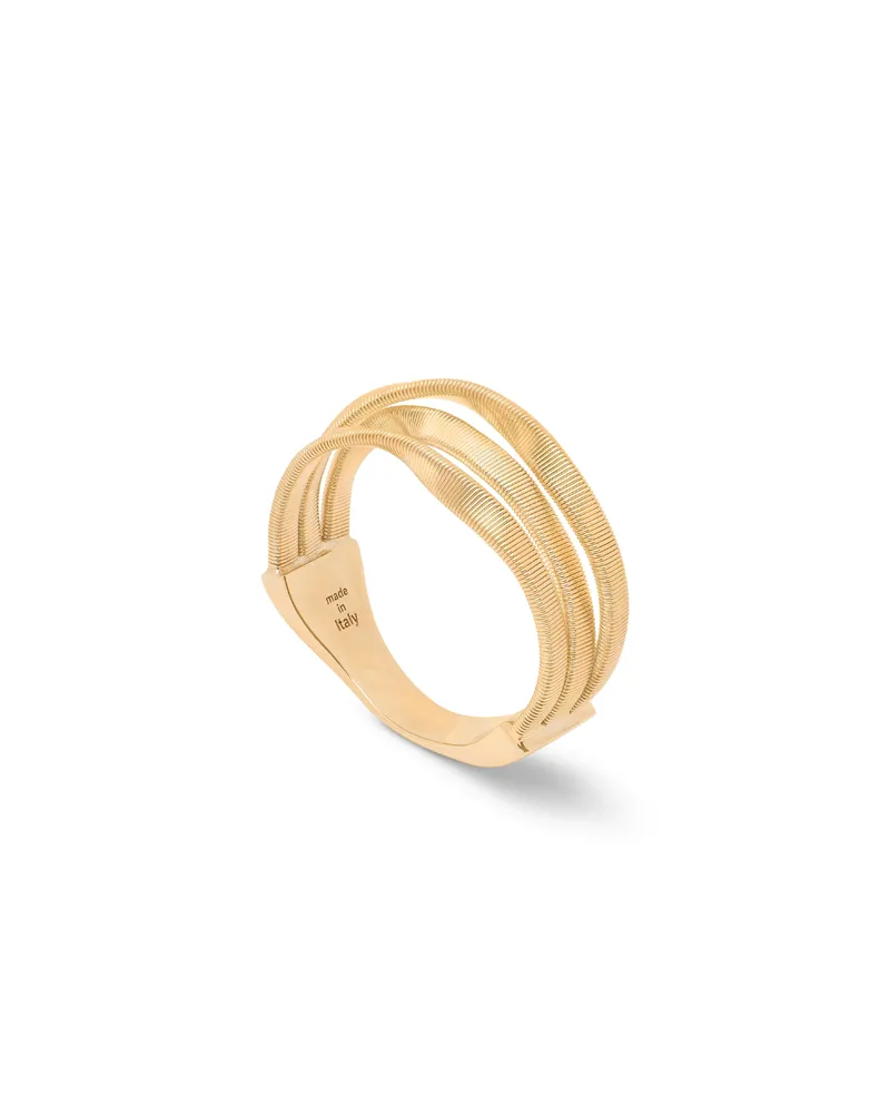 Anello a 3 Fili Marco Bicego Marrakech Onde in Oro Giallo