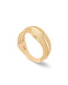 Marco Bicego Marrakech Waves 3-Strand Ring in Yellow Gold
