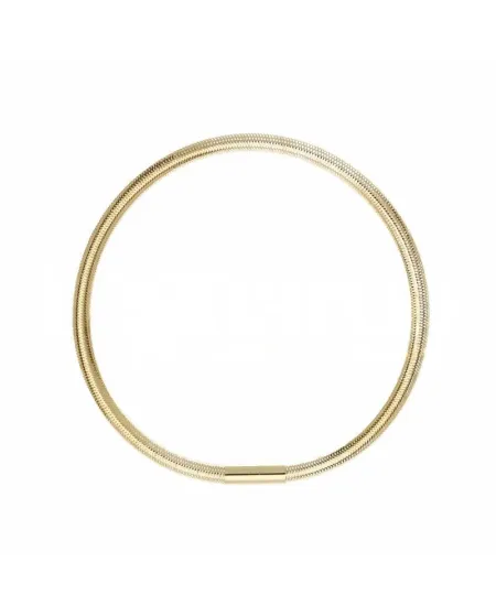 Bracciale Elastico Casella Gioielli in Oro Giallo 3 mm