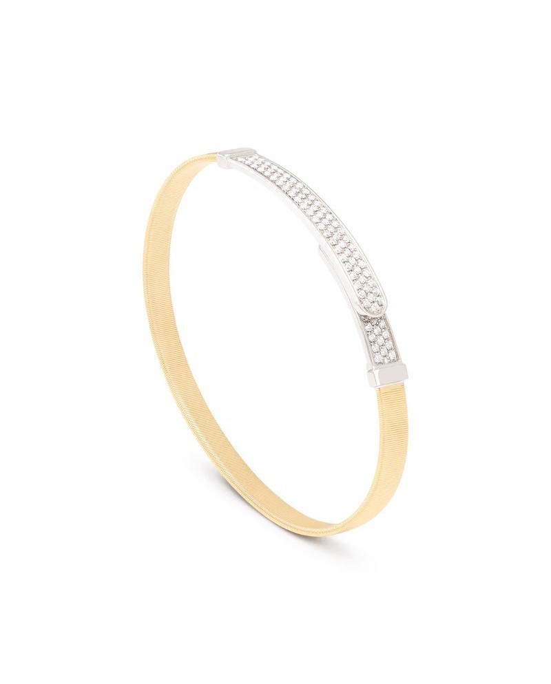 Bracelet jonc fin Marco Bicego Masai en or jaune et diamants