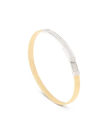 Bracelet jonc fin Marco Bicego Masai en or jaune et diamants