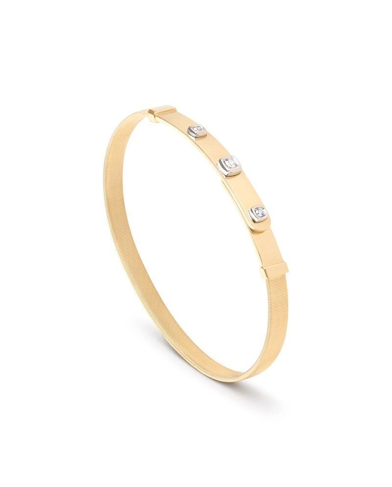 Bracelet jonc fin Marco Bicego Masai en or jaune et diamants