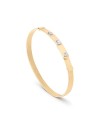 Marco Bicego Masai Yellow Gold and Diamond Thin Bangle Bracelet