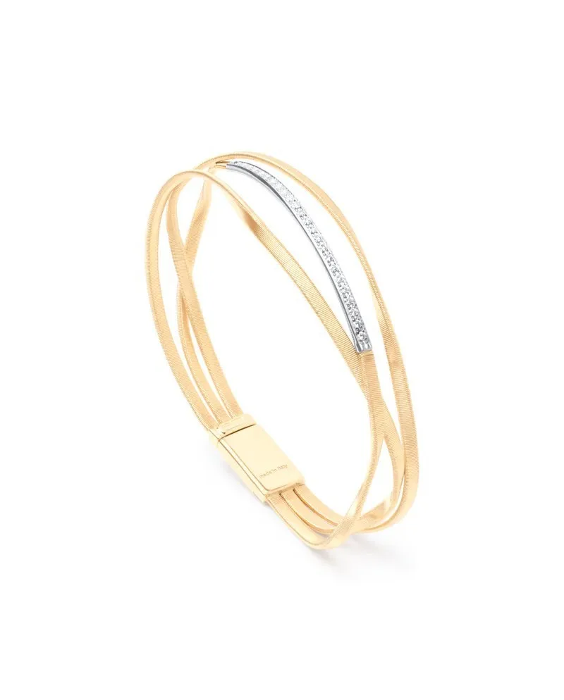 Bracciale Rigido Marco Bicego Marrakech a 3 Fili in Oro Giallo con Diamanti
