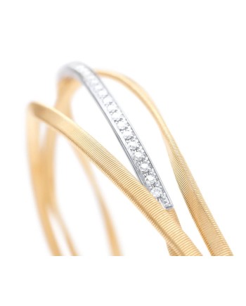 Bracciale Rigido Marco Bicego Marrakech a 3 Fili in Oro Giallo con Diamanti