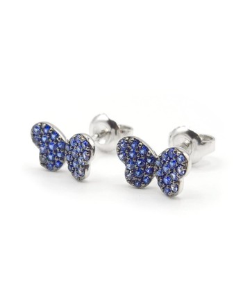 Crivelli Earrings in White Gold and Sapphires with Butterfly