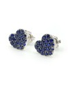 Crivelli Earrings in White Gold and Sapphires with Heart