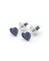 Crivelli Earrings in White Gold and Sapphires with Hearts