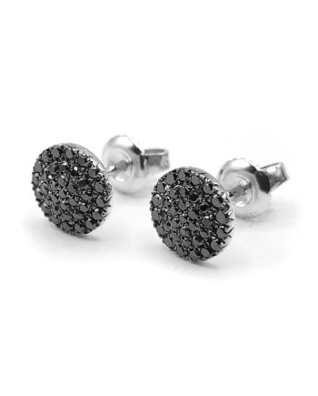 Crivelli Earrings in White Gold with Black Diamond Pavé