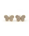 Crivelli Earrings in Yellow Gold and Diamonds with Butterfly