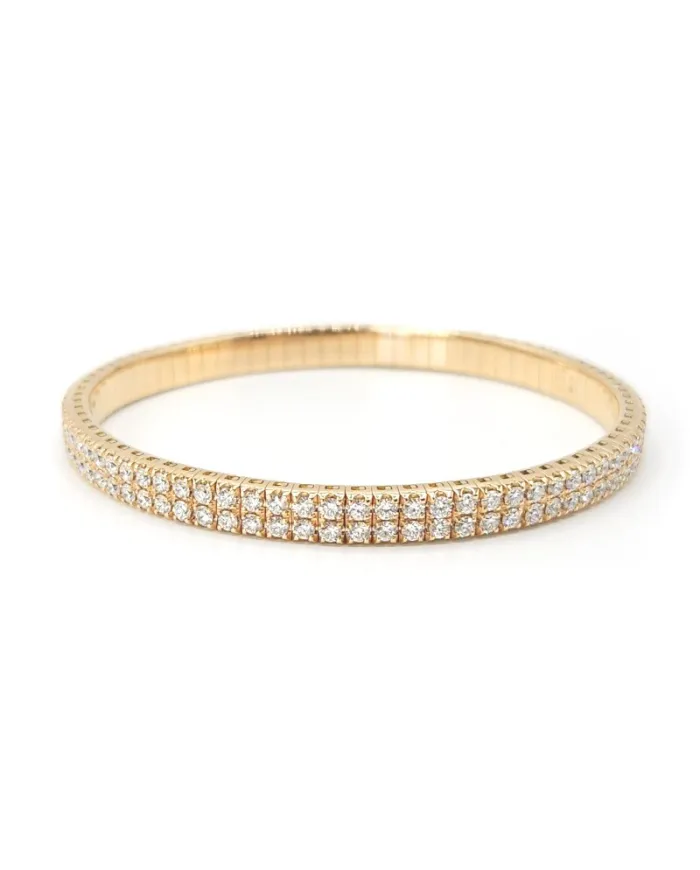 Crivelli Elastic Bracelet in Rose Gold with Diamonds