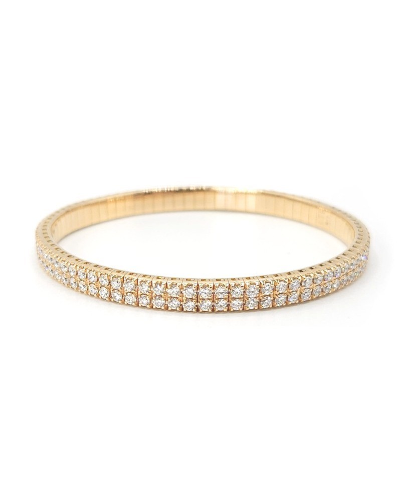 Crivelli Elastic Bracelet in Rose Gold with Diamonds