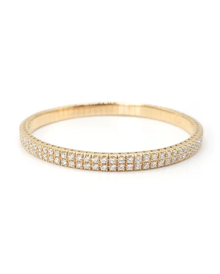 Crivelli Elastic Bracelet in Rose Gold with Diamonds