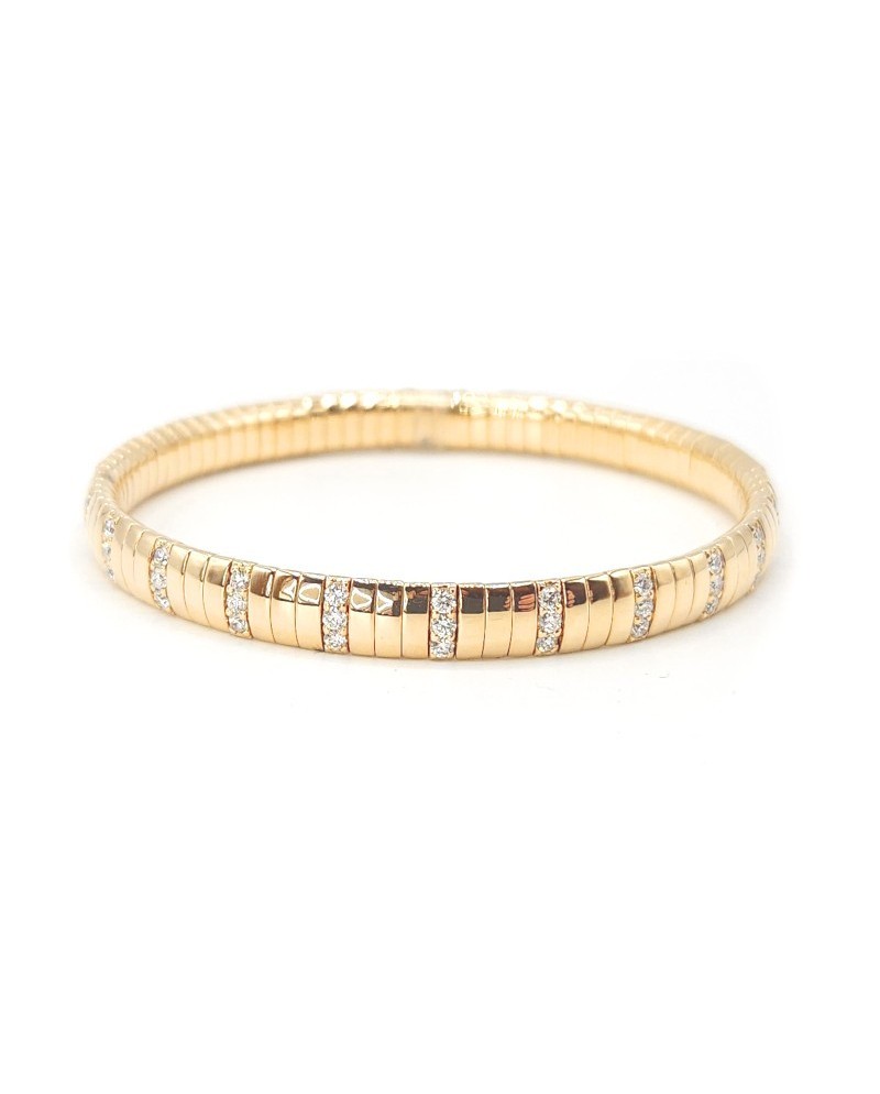 Crivelli Elastic Bracelet in Rose Gold with Diamonds