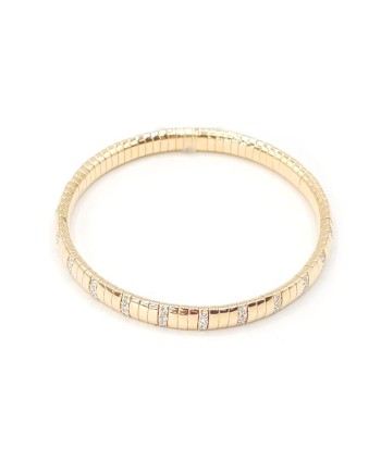 Bracelet élastique Crivelli en or rose avec diamants