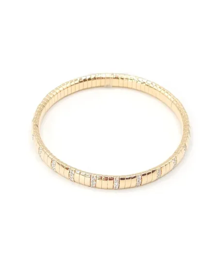 Crivelli Elastic Bracelet in Rose Gold with Diamonds