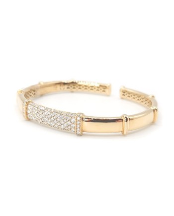 Bracciale Rigido Crivelli in Oro Rosa con Diamanti
