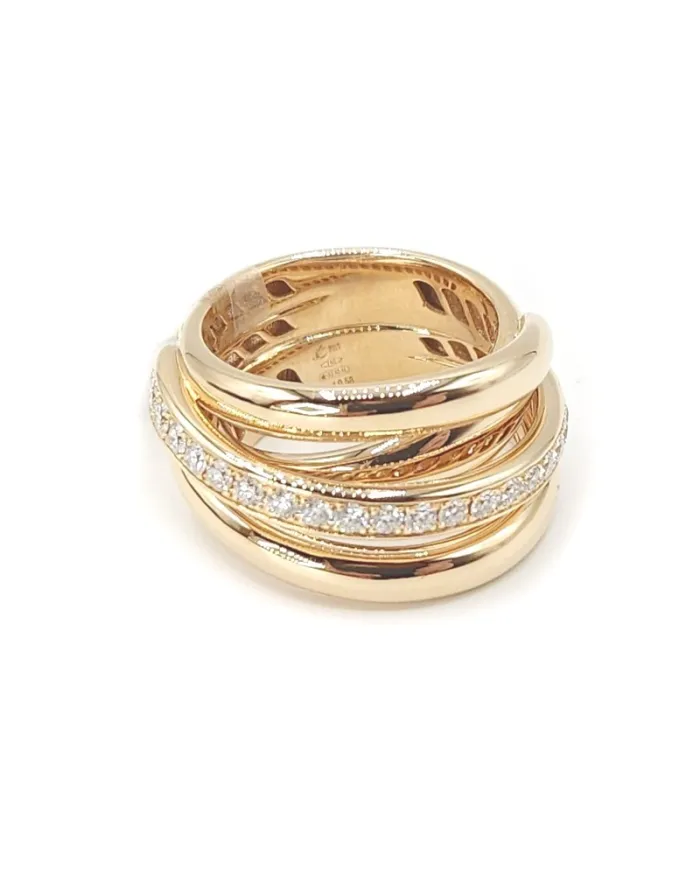 Bague Crivelli en or rose et diamants