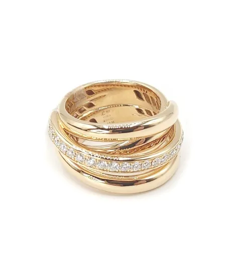 Anello Crivelli in Oro Rosa e Diamanti
