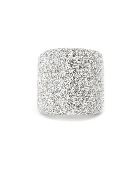 Anello Fascia Crivelli in Oro Bianco e Diamanti