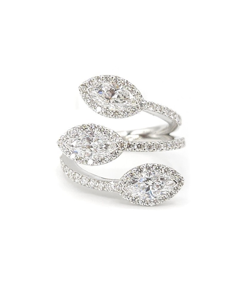 Crivelli Ring in White Gold and Diamonds