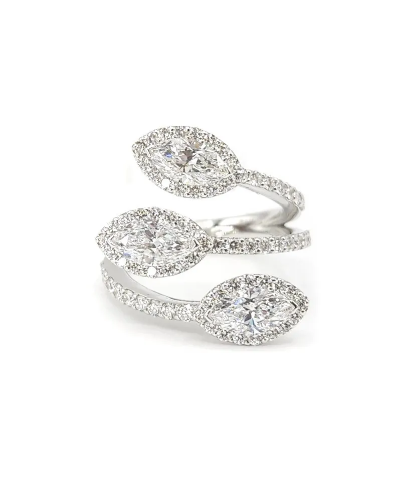 Crivelli Ring in White Gold and Diamonds