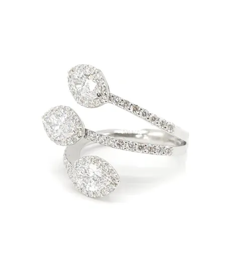 Crivelli Ring in White Gold and Diamonds