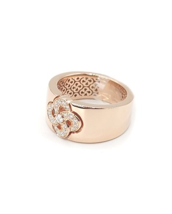 Bague Crivelli en or rose avec décoration et diamants