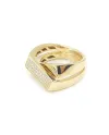 Crivelli Ring in Yellow Gold with Diamond Pavé