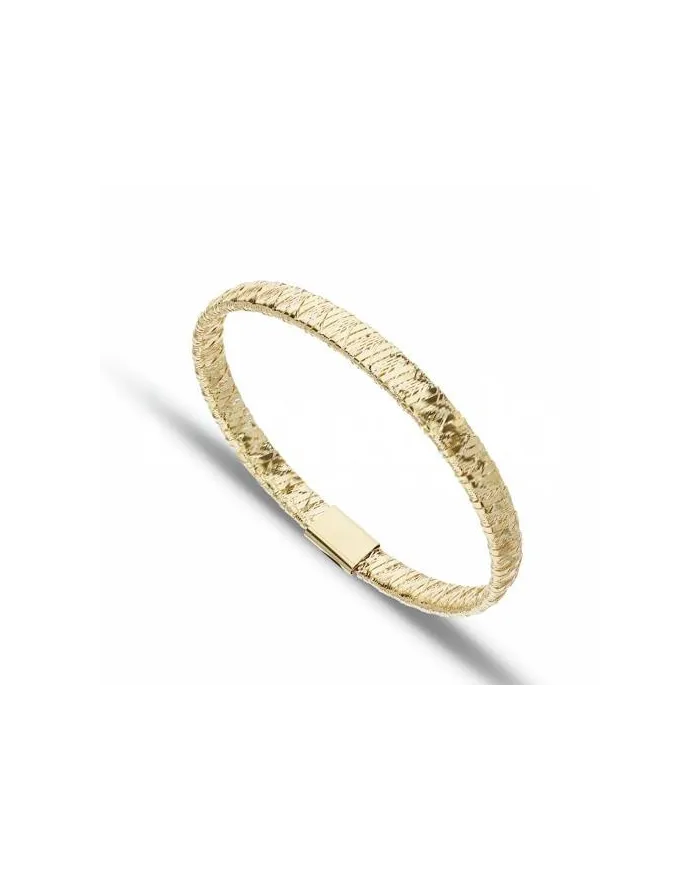 Bracciale Elastico Casella Gioielli in Oro Giallo 5 mm