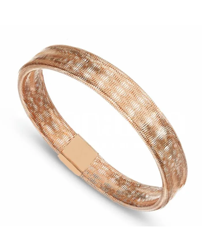 Elastic Bracelet Casella Gioielli in Rose Gold 8 mm